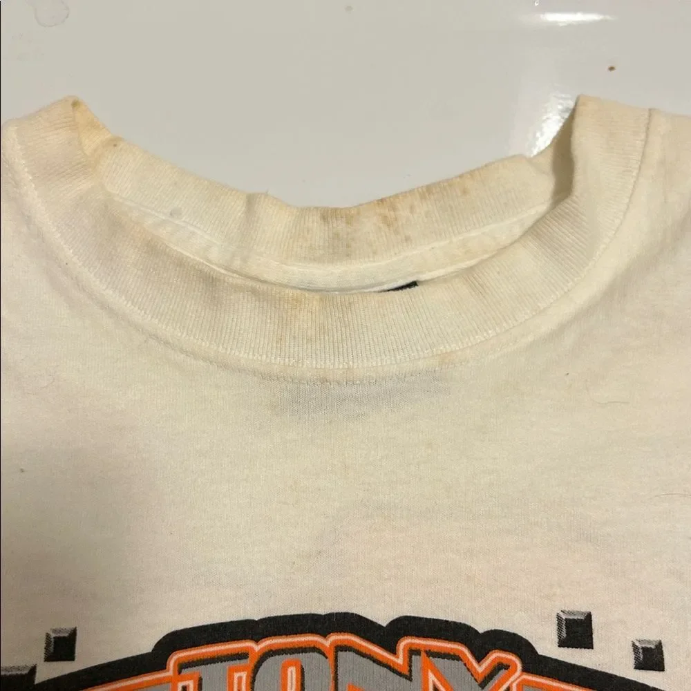 2002 Tony Stewart #20 Home Depot Racing NASCAR Winston Champion T-Shirt Stains*